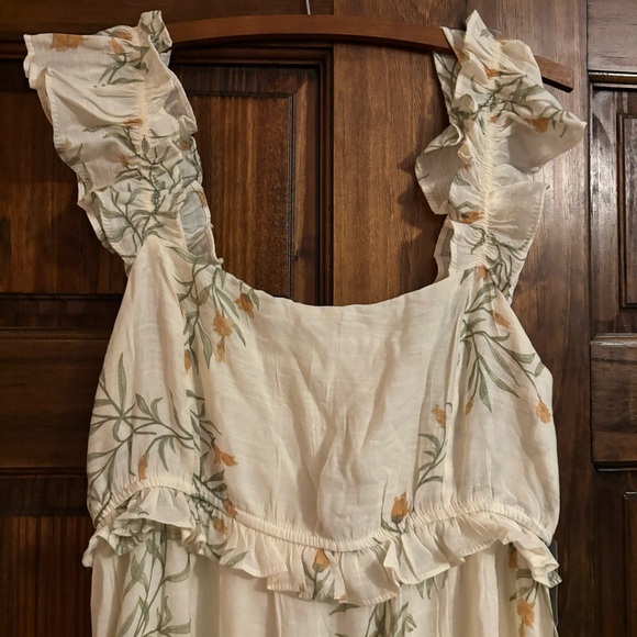 NWT Blu Pepper Cream Floral Maxi Dress - Picture 3 of 8